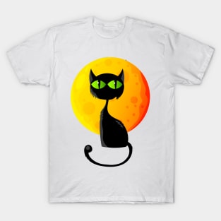 Gift Halloween Black Cat T-Shirts T-Shirt